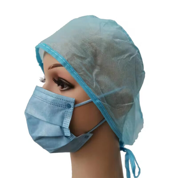 Disposable PP Doctor Cap with Ties for Wholesale Supply