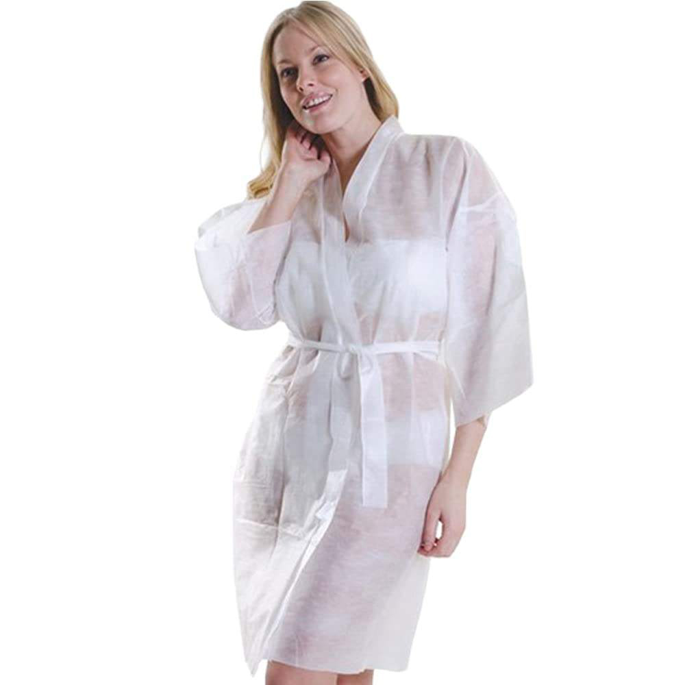 Disposable Nonwoven Kimono Gown for Bulk Wholesale Supply