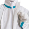Wholesale Hooded Protective Coverall with Blue Taped Seams