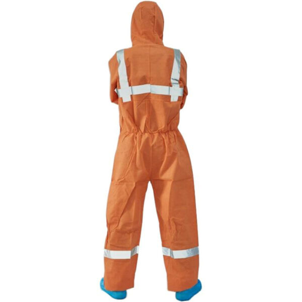 Wholesale Disposable Reflective Tape Coverall with Hood
