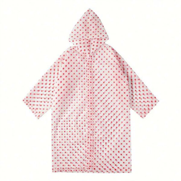 Custom Printed EVA Hooded Raincoat for Wholesale Supply
