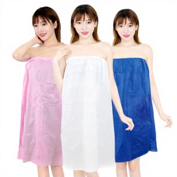 Disposable Nonwoven Spa Wrap Bathrobe for Wholesale Orders Disposable Nonwoven Spa Wrap Bathrobe for Wholesale Orders