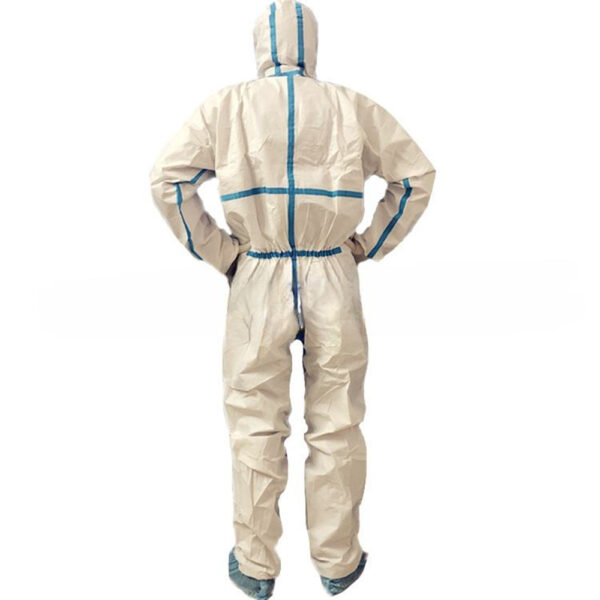 Wholesale Hooded Protective Coverall with Blue Taped Seams