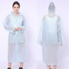 Custom Printed EVA Hooded Raincoat for Wholesale Supply
