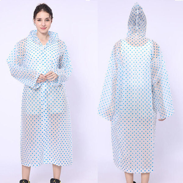 Custom Printed EVA Hooded Raincoat for Wholesale Supply