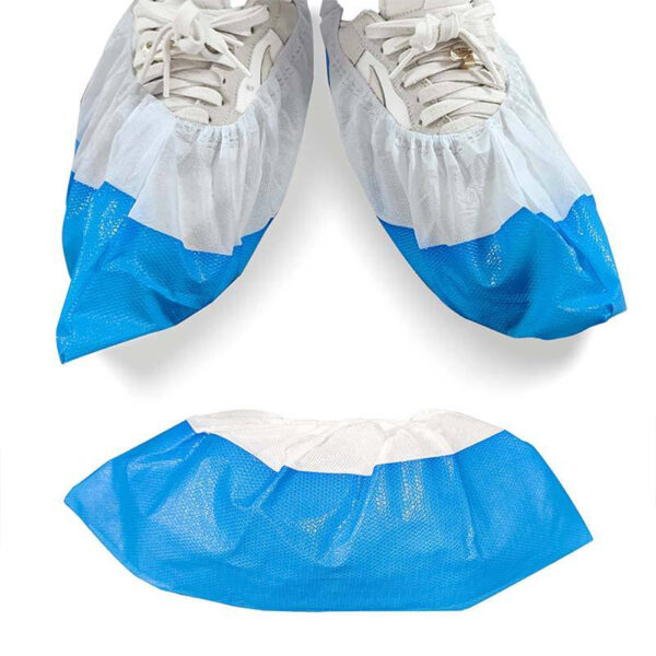 Disposable PP Shoe Covers with CPE Sole for Bulk Supply Disposable PP Shoe Covers with CPE Sole for Bulk Supply