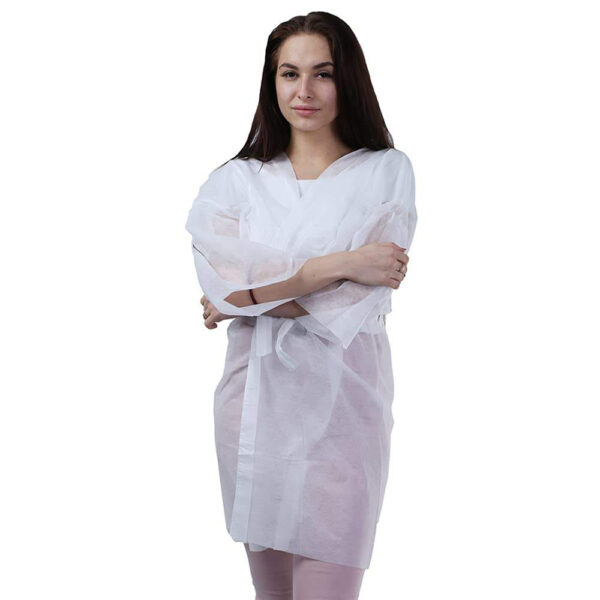 Disposable Nonwoven Kimono Gown for Bulk Wholesale Supply