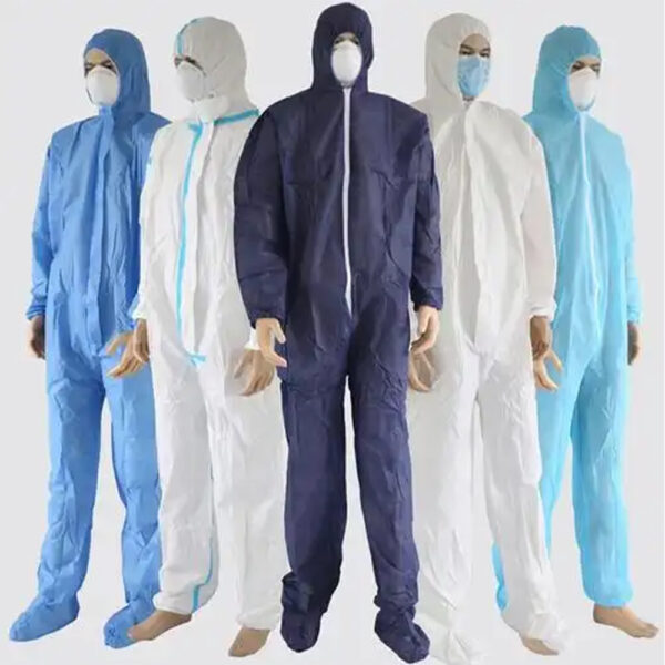 Disposable Hooded Coveralls with Zipper for Bulk Supply