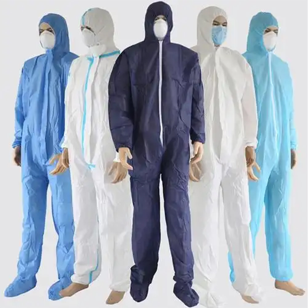 Disposable Hooded Coveralls with Zipper for Bulk Supply