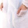 Clear Disposable PE Button-Front Lab Coat for Wholesale Clear Disposable PE Button-Front Lab Coat for Wholesale