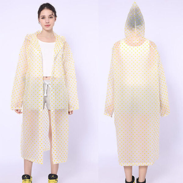 Custom Printed EVA Hooded Raincoat for Wholesale Supply