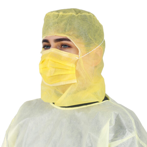 Disposable PP Astronaut Cap with Face Mask for Wholesale