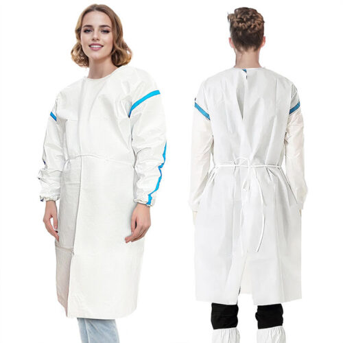 Microporous Chemo Gown with Blue Taped Seams for Wholesale Microporous Chemo Gown with Blue Taped Seams for Wholesale