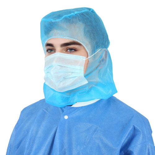 Disposable PP Astronaut Cap with Face Mask for Wholesale