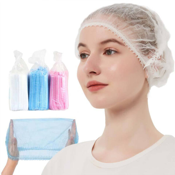 Disposable PP Nonwoven Clip Caps for Industrial Wholesale Disposable PP Nonwoven Clip Caps for Industrial Wholesale