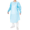Bulk Disposable CPE Isolation Gown with Open Back Design