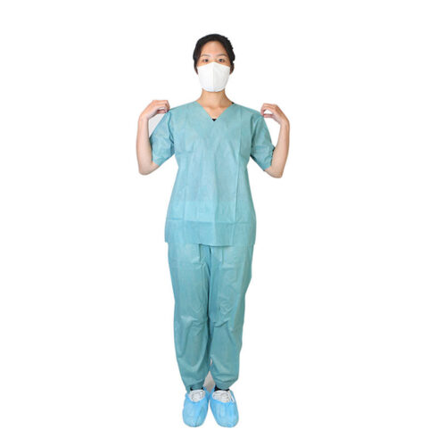 Disposable PP SMS Scrub Suit Set for Wholesale Sourcing
