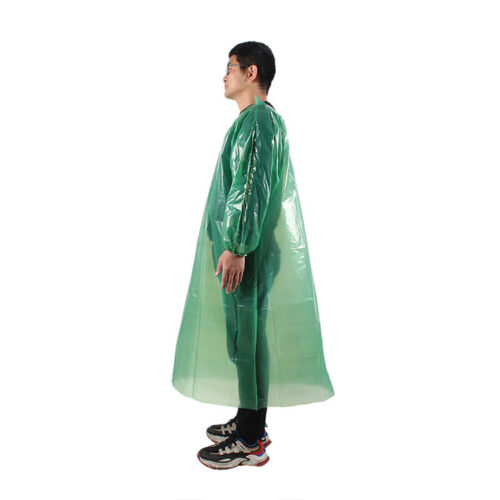 Wholesale CPE Isolation Gown with Long Sleeves and Ties