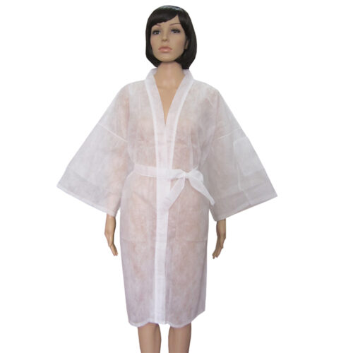 Shawl Collar Disposable Kimono Gown for Bulk Procurement