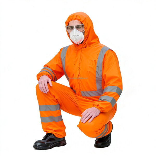 Disposable Coverall with Reflective Tapes for Wholesale