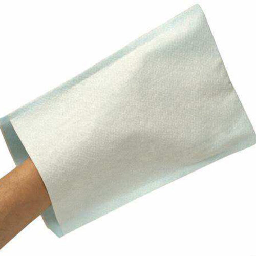 Disposable Nonwoven Wash Glove with Thumb for Bulk Supply