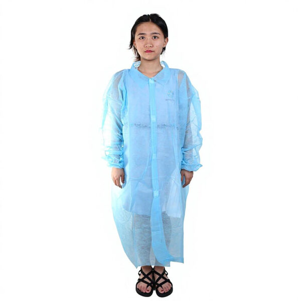 Disposable PE Button Lab Coat for Wholesale Procurement
