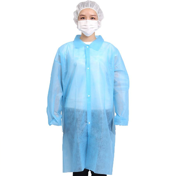Disposable PE Button Lab Coat for Wholesale Procurement