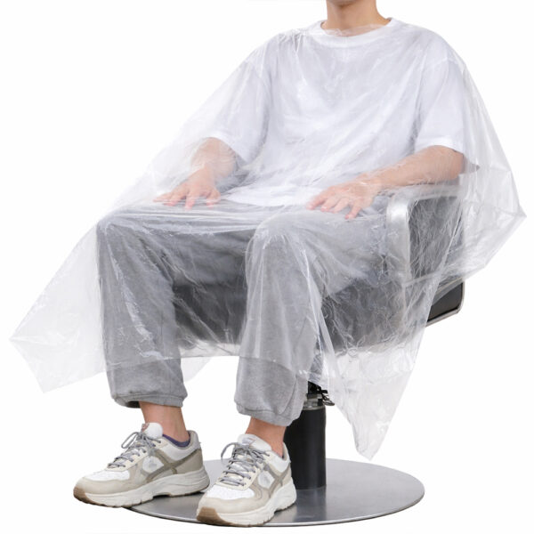 Disposable PE CPE Hair Cutting Cape for Wholesale Supply Disposable PE CPE Hair Cutting Cape for Wholesale Supply
