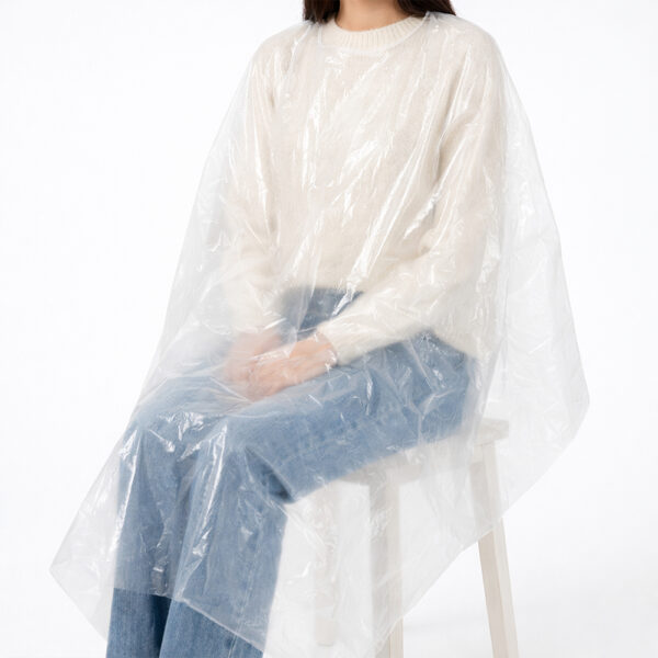 Disposable PE CPE Hair Cutting Cape for Wholesale Supply Disposable PE CPE Hair Cutting Cape for Wholesale Supply