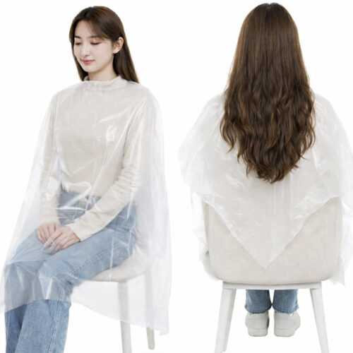 Disposable PE CPE Hair Cutting Cape for Wholesale Supply