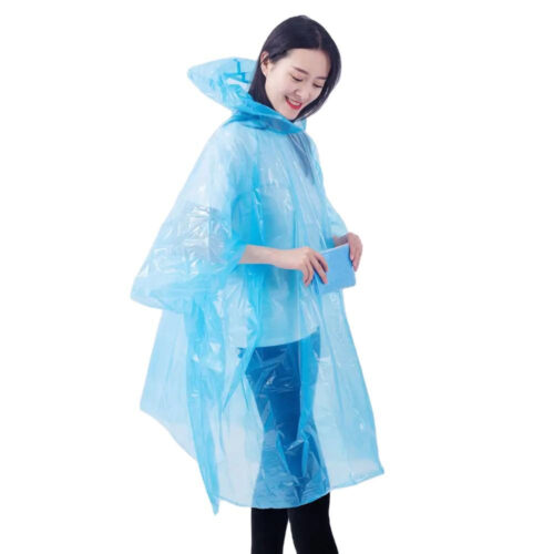 Disposable PE CPE Hooded Rain Poncho for Bulk Procurement