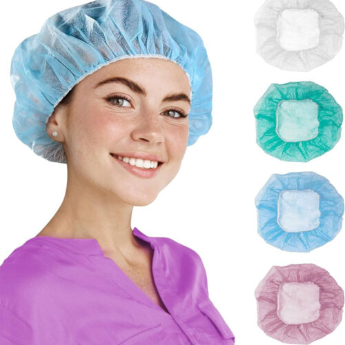 Disposable PP Nonwoven Bouffant Hair Caps for Bulk Supply