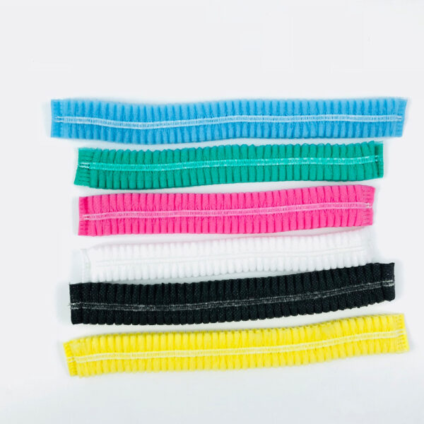 Disposable PP Nonwoven Pleated Clip Caps for Bulk Supply Disposable PP Nonwoven Pleated Clip Caps for Bulk Supply