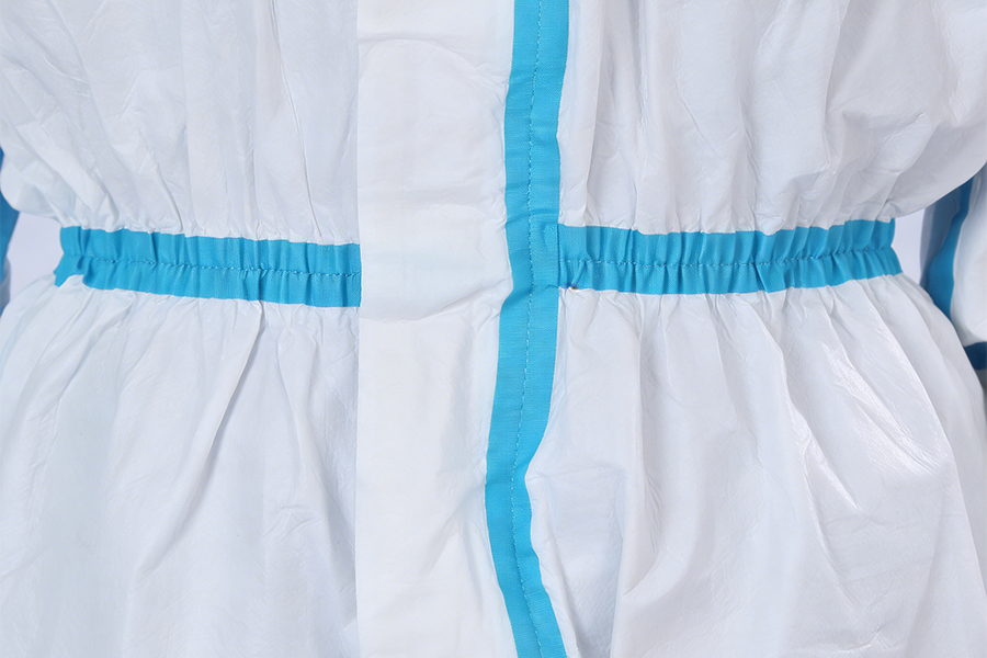 Disposable Protective Coveralls with Blue Tapes