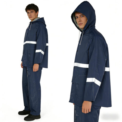 Hooded Two Piece Rain Suit for Wholesale Workwear Supply