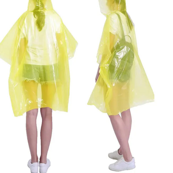 PE CPE Disposable Hooded Rain Poncho for Bulk Purchasing