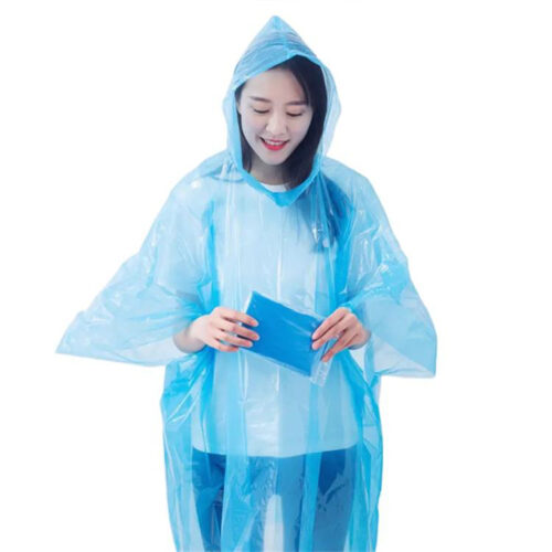 PE CPE Disposable Hooded Rain Poncho for Bulk Purchasing