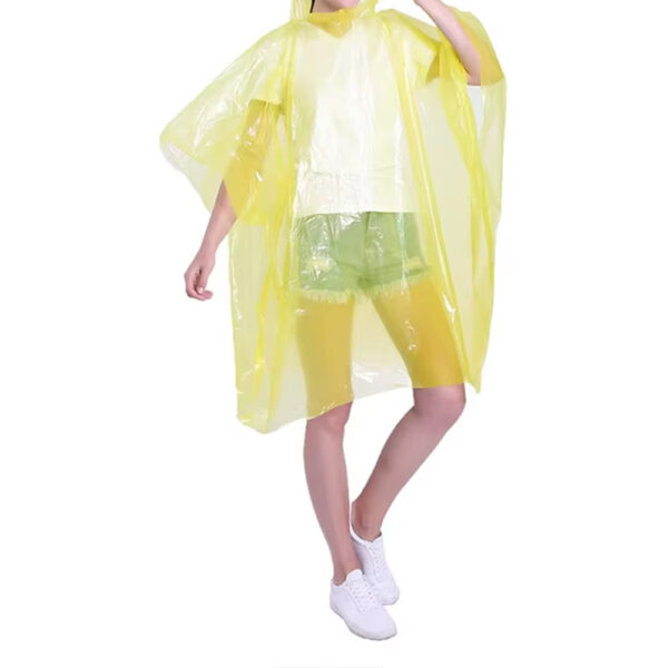 PE CPE Disposable Hooded Rain Poncho for Bulk Purchasing