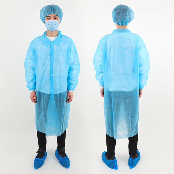 PE Disposable Plastic Lab Coat for Industrial Bulk Supply