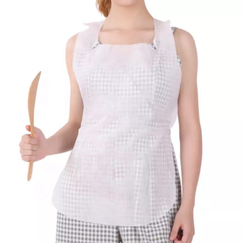 PP Disposable Nonwoven Apron with Waist Ties for Supply