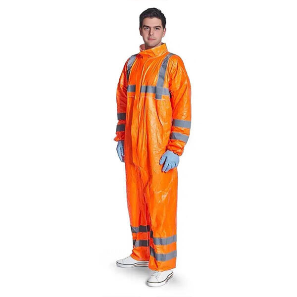 Reflective Tape Disposable Coverall for Industrial Supply