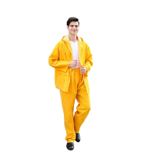 Two Piece Hooded Rain Suit for Wholesale Workwear Supply Two Piece Hooded Rain Suit for Wholesale Workwear Supply