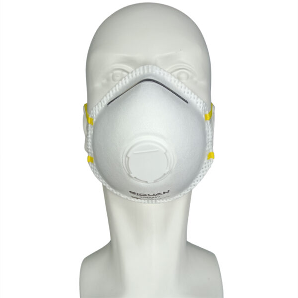 White 3-Ply Cup Dust Mask with Valve for Wholesale Supply