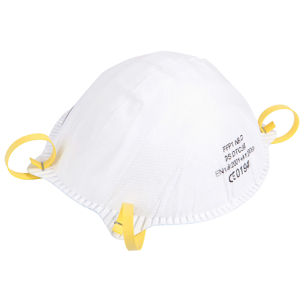 White 3-Ply Cup Dust Mask with Valve for Wholesale Supply