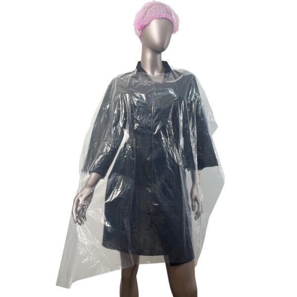 Wholesale Disposable PE CPE Cutting Cape for Hair Salons Wholesale Disposable PE CPE Cutting Cape for Hair Salons